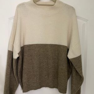 H&M Neutral Colorblock Sweater
